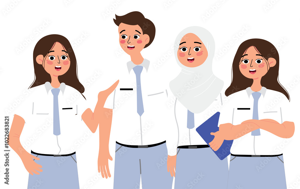 Indonesian Students, Group of Senior High School Students Indonesian Students, Group of Senior High School Students