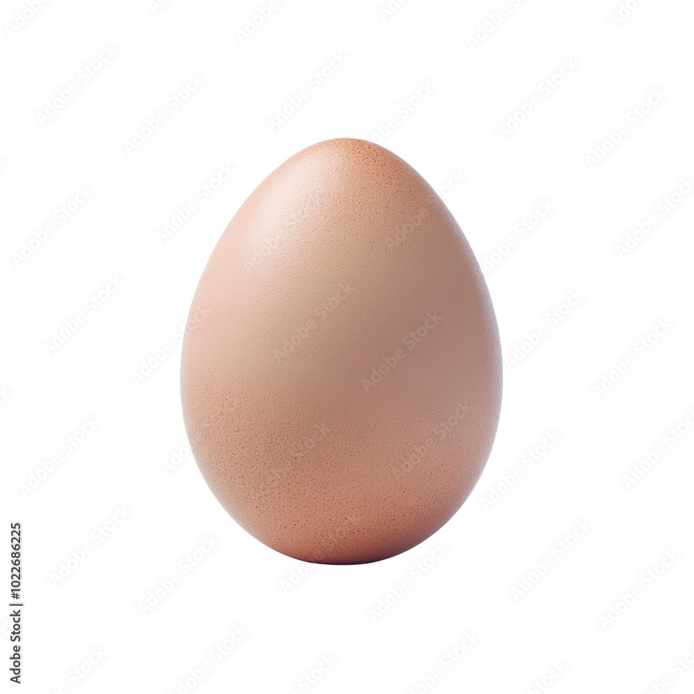 Single Brown Egg Isolated on White Background Single Brown Egg Isolated on White Background