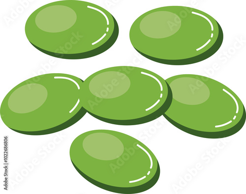Принти на полотні Illustration of vegetable petai seeds
