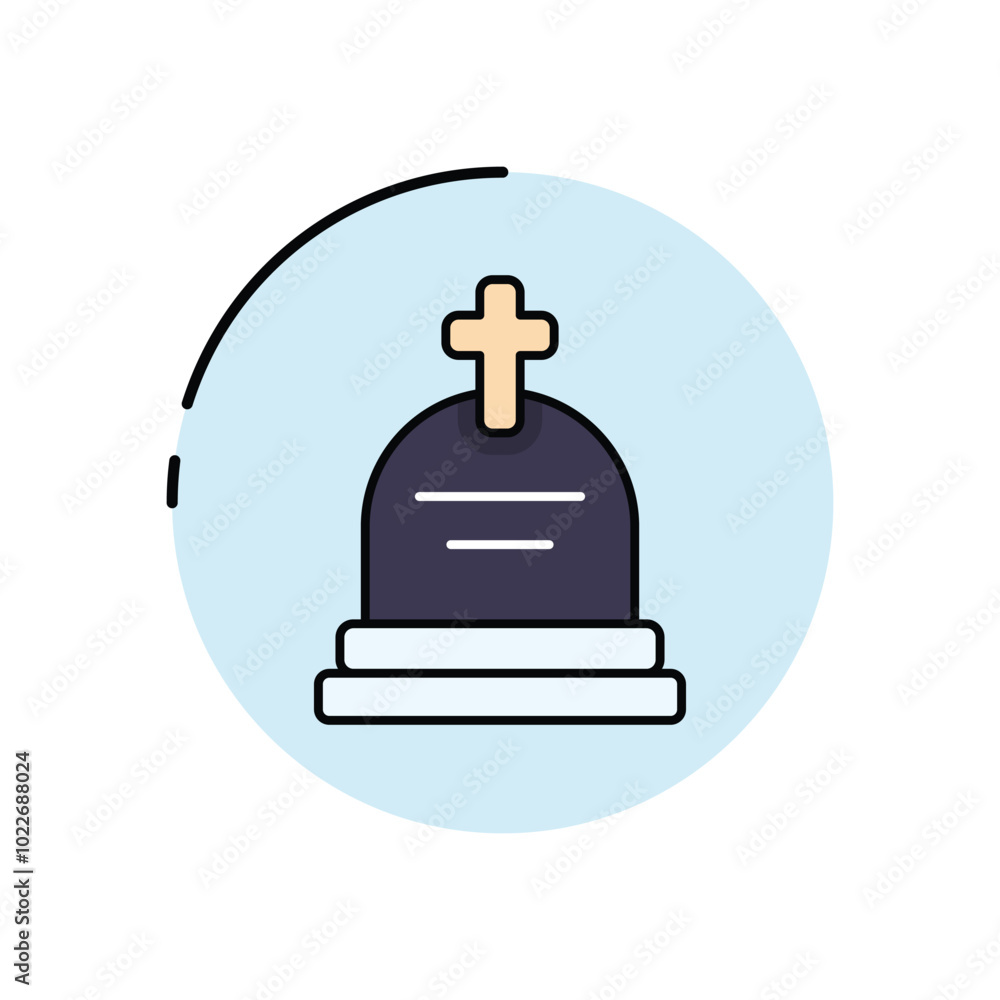 Grave vector icon Grave vector icon
