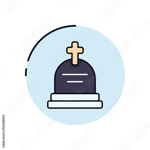 Grave vector icon