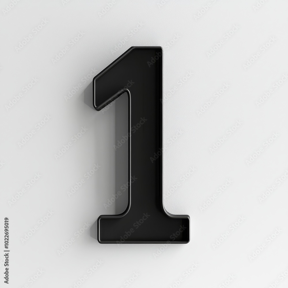 A striking black number one on a minimalist background, symbolizing uniqueness and individuality in a modern design aesthetic. A striking black number one on a minimalist background, symbolizing uniqueness and individuality in a modern design aesthetic.