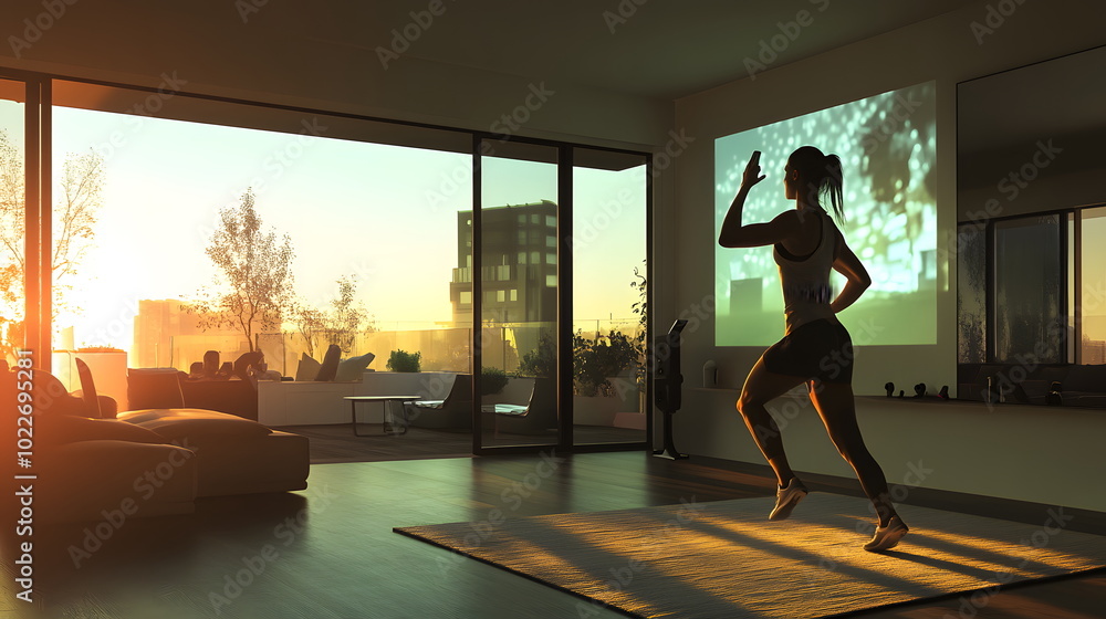 Futuristic Fitness App with Virtual Projections Futuristic Fitness App with Virtual Projections