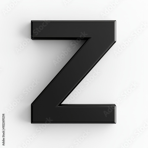 A Striking Depiction of the Letter Z in Black, Perfectly Crafted with Clean Lines and a Modern Aesthetic That Stands Out Boldly.