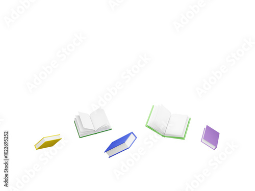 読書を楽しむイメージの色々な角度の本