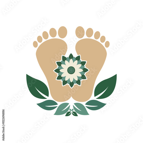 Reflexology Foot Massage Therapy treatment Logo