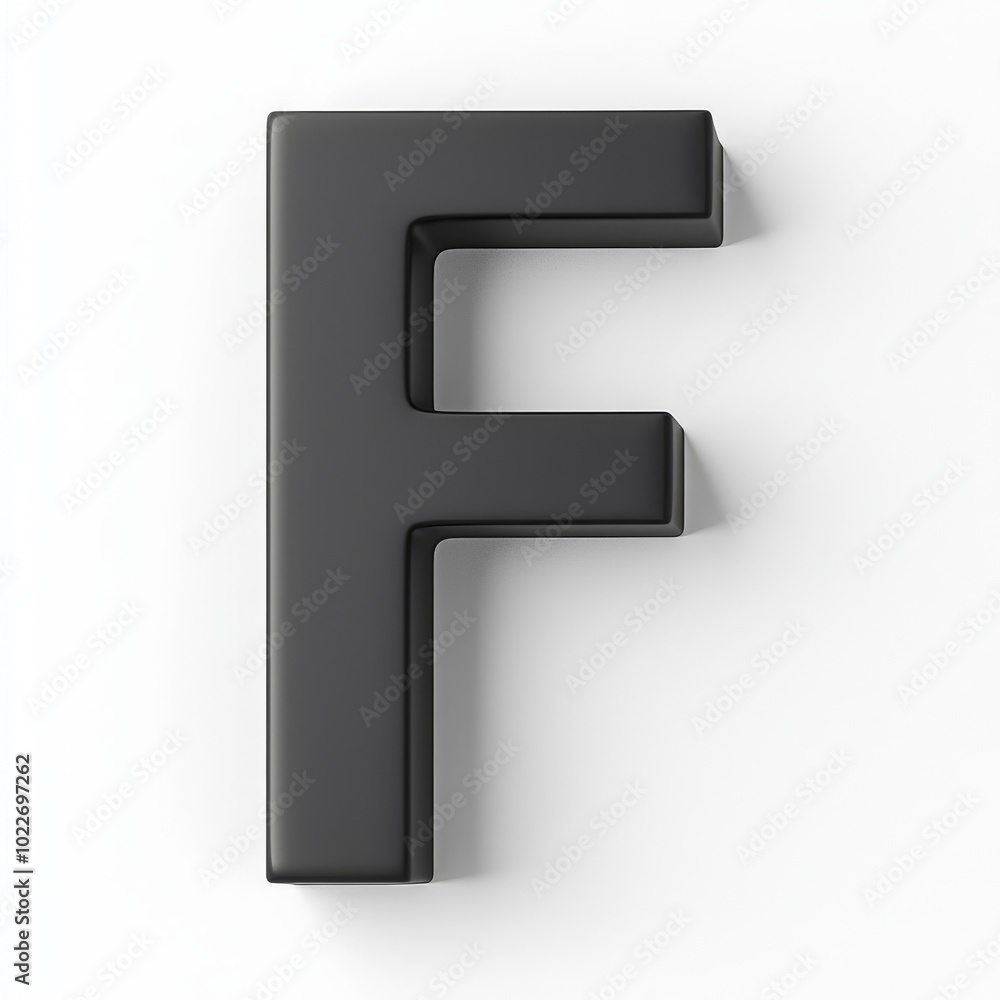 A Striking Black Letter F: Bold Design on a Minimalist White Background Exemplifies Modern Aesthetics in Typography and Art A Striking Black Letter F: Bold Design on a Minimalist White Background Exemplifies Modern Aesthetics in Typography and Art