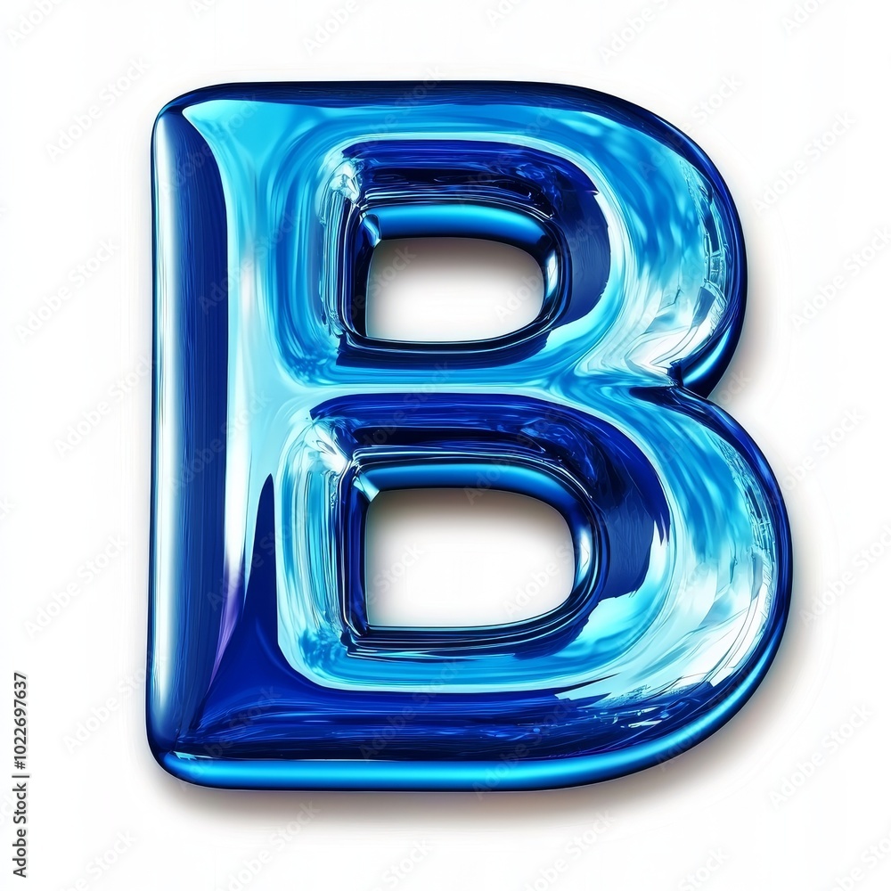 A Striking and Glossy Blue Letter B Captured with Elegance and Flair, Embodying Modern Design and Artistic Expression Beyond Ordinary Text. A Striking and Glossy Blue Letter B Captured with Elegance and Flair, Embodying Modern Design and Artistic Expression Beyond Ordinary Text.