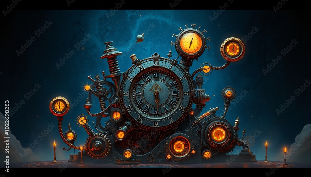 Obraz premium Abstract Clockwork Mechanism