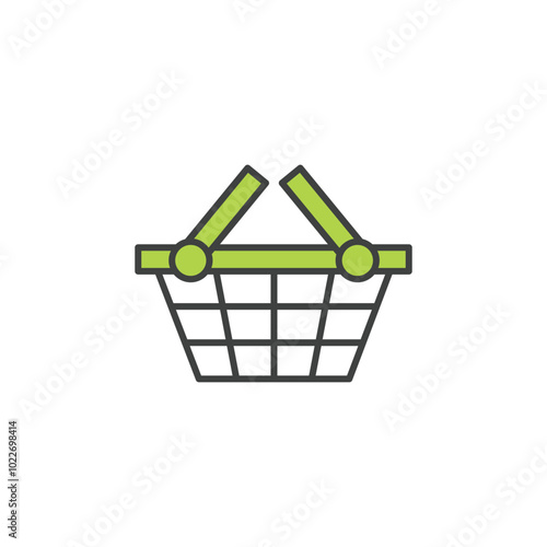 Shopping Basket cart Icon vector