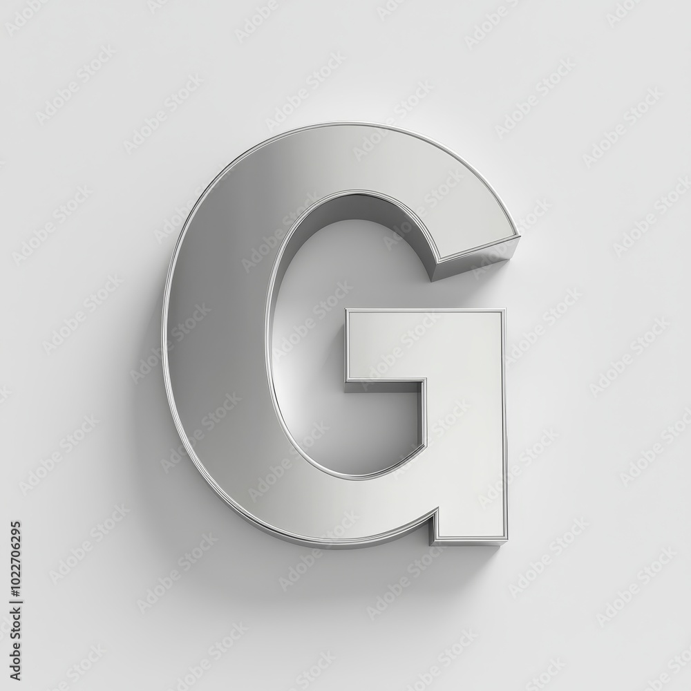 A Gleaming Representation of the Letter G with a Modern Aesthetic and Clean Lines Against a Subtle Background A Gleaming Representation of the Letter G with a Modern Aesthetic and Clean Lines Against a Subtle Background