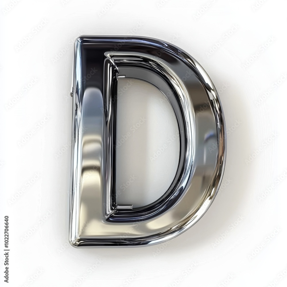 Shining Letter D: A Captivating Metallic Design on a Pure White Background That Enhances Its Modern Aesthetic Appeal Shining Letter D: A Captivating Metallic Design on a Pure White Background That Enhances Its Modern Aesthetic Appeal