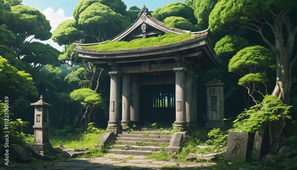 Anime Abandoned Shrine Anime Abandoned Shrine