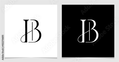 HB BH H B Letter Monogram Logo Element Vector , Initial Logo for Brand Company Element photo