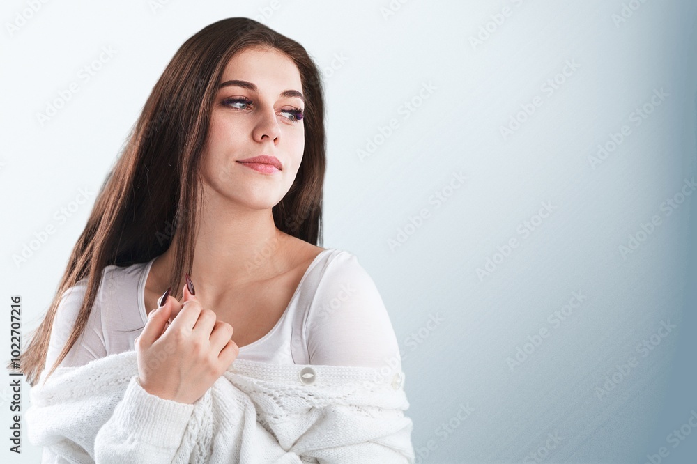Beauty portraits of happy young woman model Beauty portraits of happy young woman model