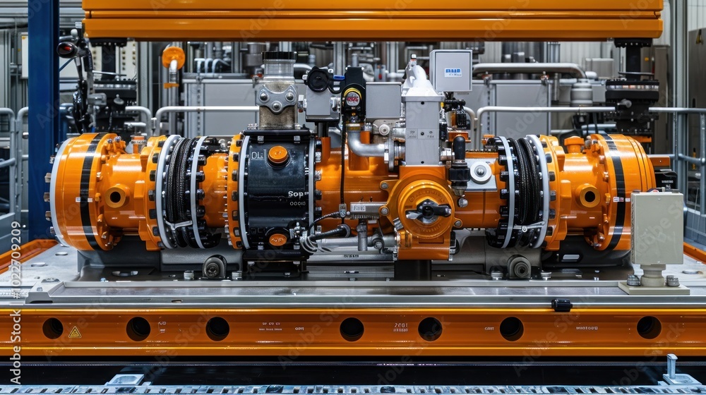 Innovative machinery assembly showcases intricate engineering in a modern manufacturing facility. Generative AI Innovative machinery assembly showcases intricate engineering in a modern manufacturing facility. Generative AI