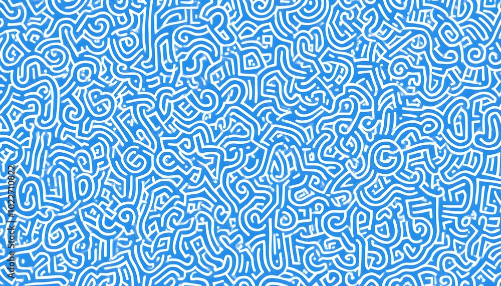 Abstract Pattern with White Lines on a Blue Background Abstract Pattern with White Lines on a Blue Background