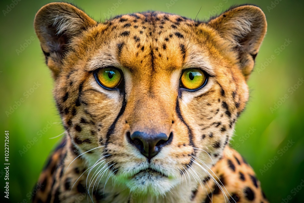 Close-Up Cheetah Face in Stunning Panoramic Photography for Wildlife Enthusiasts Close-Up Cheetah Face in Stunning Panoramic Photography for Wildlife Enthusiasts
