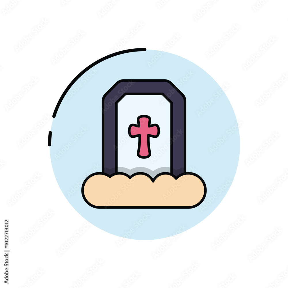 Tombstone vector icon Tombstone vector icon