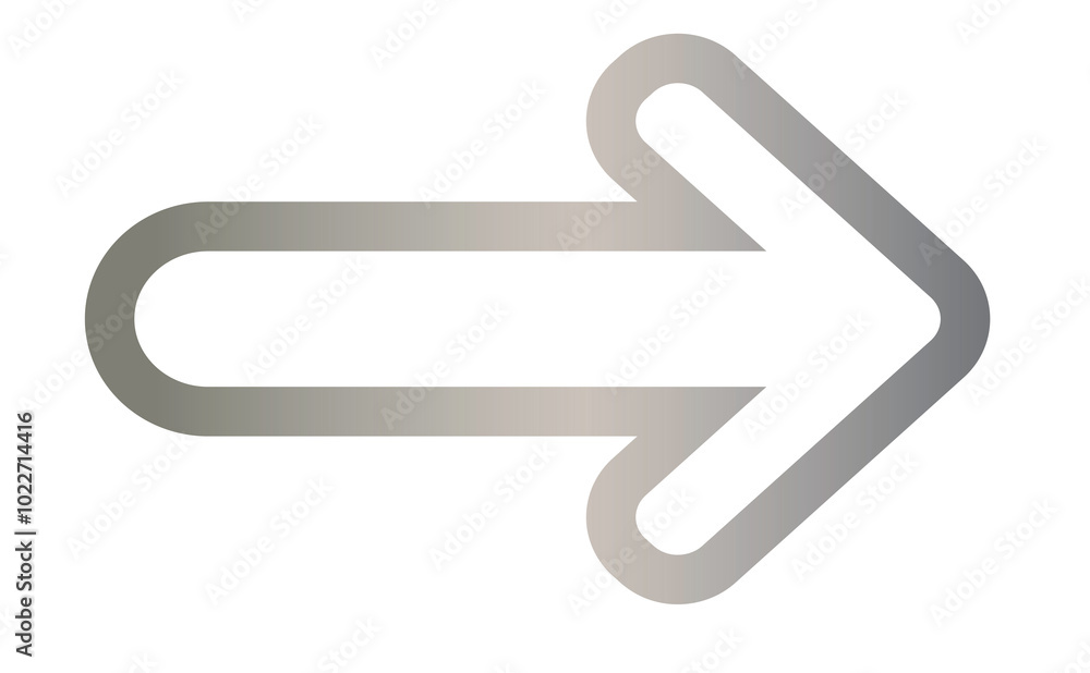 Arrow silver color direction transparent Arrow silver color direction transparent