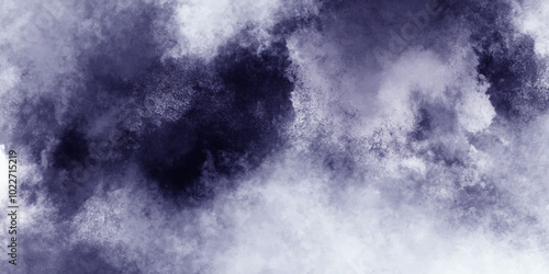 Abstract white and blue isolated cloud cumulus clouds. Gray aquarelle painted realistic fog or mist smoky textured canvas design. White and ash messy wall stucco texture background.	
