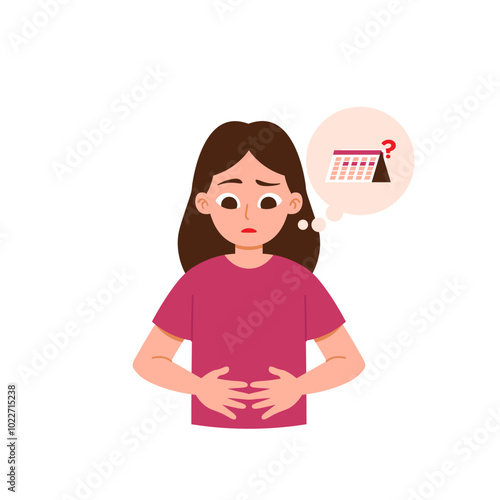 Hypothyroidism Symptoms Illustration Irreguler Menstrual Cycle
