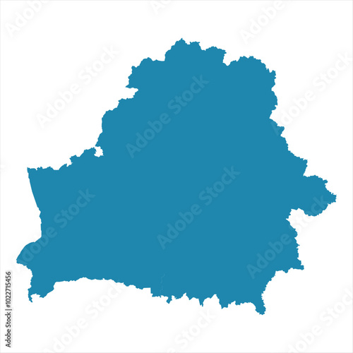 Abstract - High Detailed blue Map of Belarus isolated on white background. for your web site design map logo, app, Travel. Vector illustration eps10.