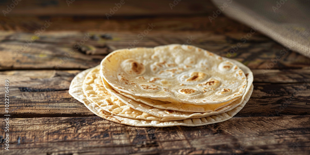 Chapati Photo with a Rustic Cracked Surface with wooden background Chapati Photo with a Rustic Cracked Surface with wooden background
