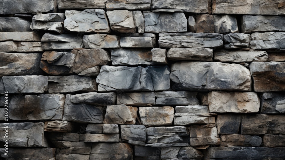 Fototapeta premium Naturalistic Gray Stone Wall Texture Background for Elegant Interior Designs