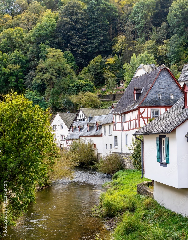 romantic half-timbered houses in the Eifel natural area