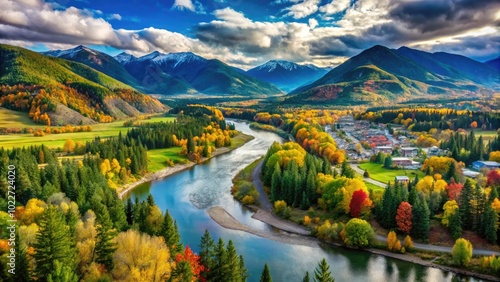 Scenic view of Grand Forks, Canada showcasing nature, landscapes, and serene outdoor beauty photo