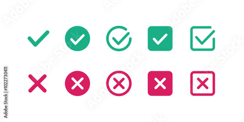 Check and Cross icons