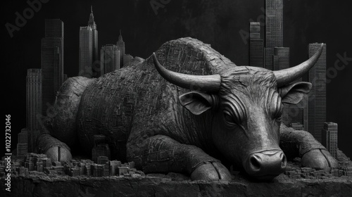 Fatigued bull symbolizing weakened financial momentum