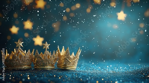 Background of Epiphany,Reyes Magos Ilustration Christmas，generated with AI.