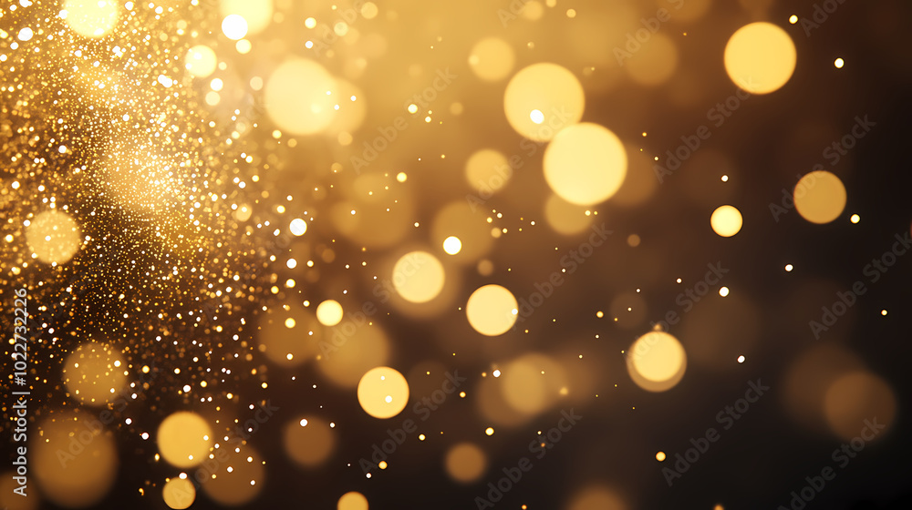 Golden dreamy background with sparkling bokeh Golden dreamy background with sparkling bokeh