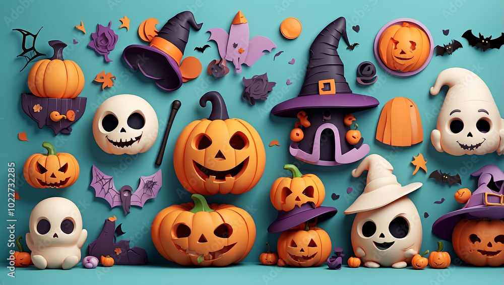 3D Halloween Cut-Out Element 3D Halloween Cut-Out Element