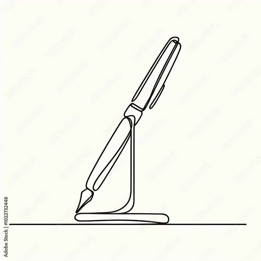 fountain pen silhouette thin lines fountain pen silhouette thin lines