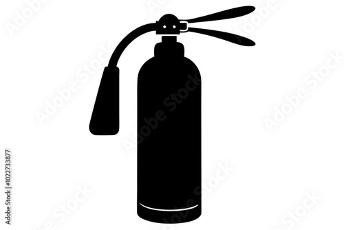 Extinguisher | vector silhouette illustration on white background