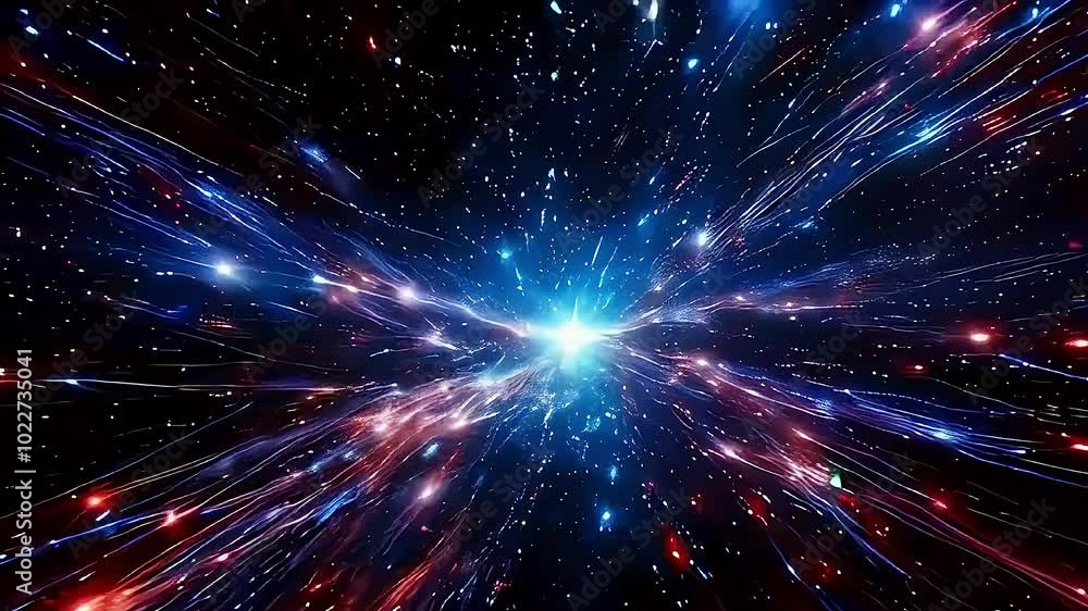 Peaceful and cosmic data streams flowing through space Peaceful and cosmic data streams flowing through space
