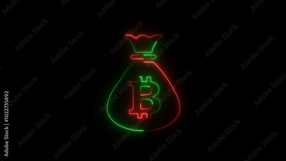 Mining concept. Money, payment, cash, pay icon. Glowing neon coin Bitcoin icon. Mining concept. Money, payment, cash, pay icon. Glowing neon coin Bitcoin icon.