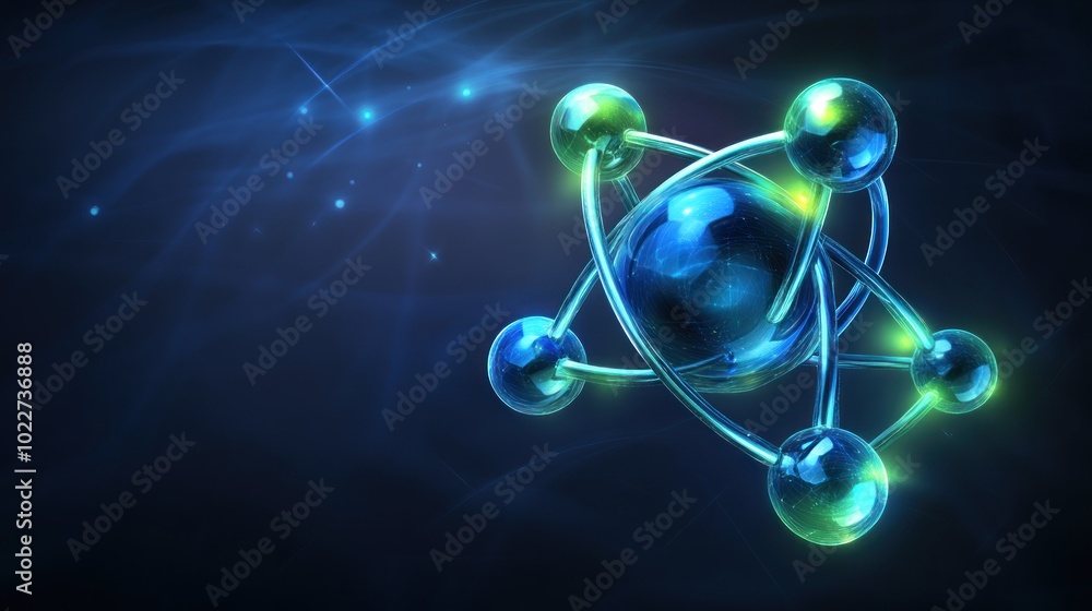 © Iswanto - A digital illustration of an atom, symbolizing scientific concepts and atomic structure. © Iswanto - A digital illustration of an atom, symbolizing scientific concepts and atomic structure.