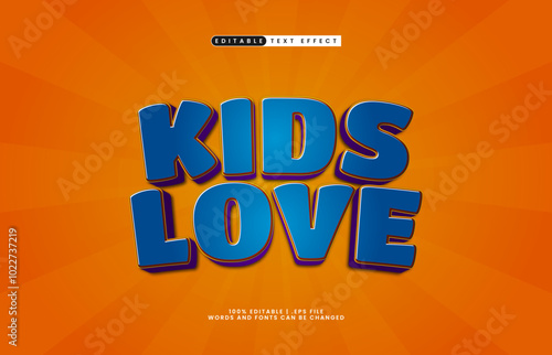 kids love editable text effect with a play and toys text style