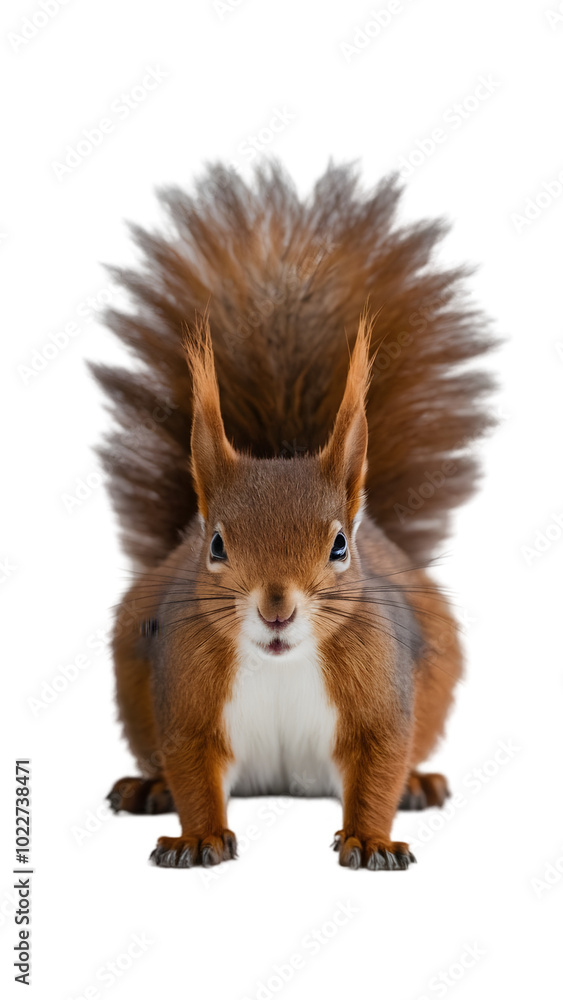 Obraz premium Cute redhead squirrel sitting 