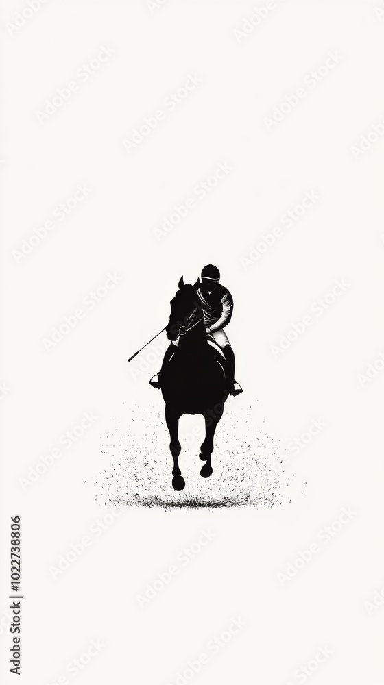 Minimalist Background of Geelong Cup Race: Jockey Silhouette and Racing Icon Isolated on a Blue Sky with Wet Sand
Minimalist Background of Geelong Cup Race: Jockey Silhouette and Racing Icon Isolated on a Blue Sky with Wet Sand