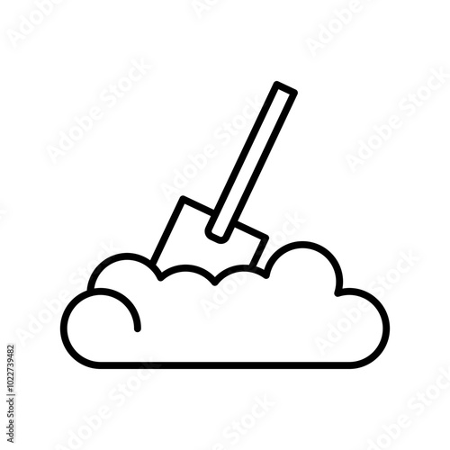 digging line icon