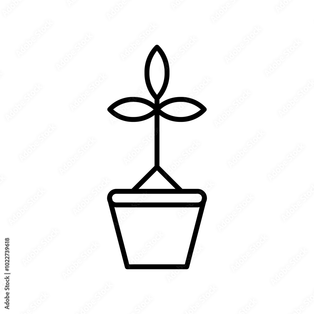 plant line icon plant line icon