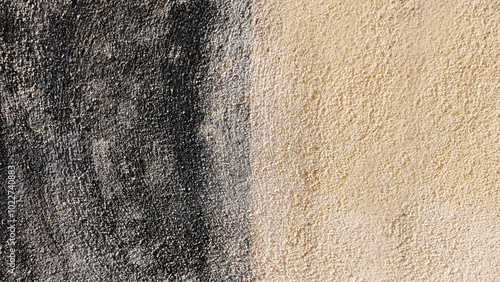 Enduit de façade avant et après nettoyage 