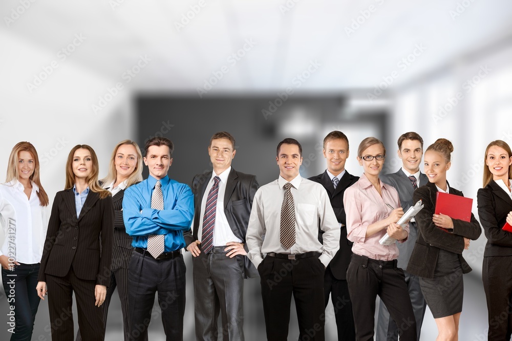 Business people happy team office greeting. Business people happy team office greeting.