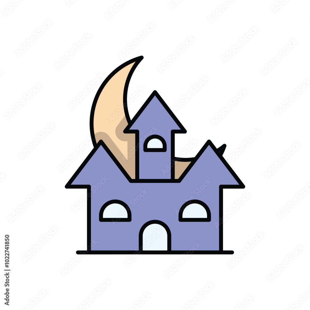 Haunted House vector icon Haunted House vector icon