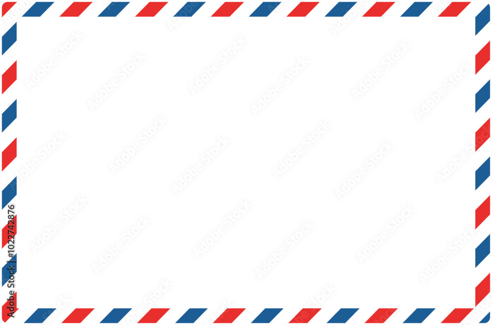custom made wallpaper toronto digitalAirmail envelope frame. International vintage letter border. Diplomat size. Retro air mail with blue and red stripes. Blank correspondence paper template. Empty classic postal message illustration.